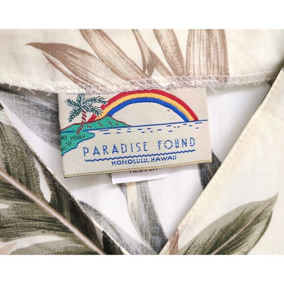 Vintage Paradise Found Hawaiian Tropical MEDIUM Resort Resortwear Top Vacation M - Picture 2 of 7